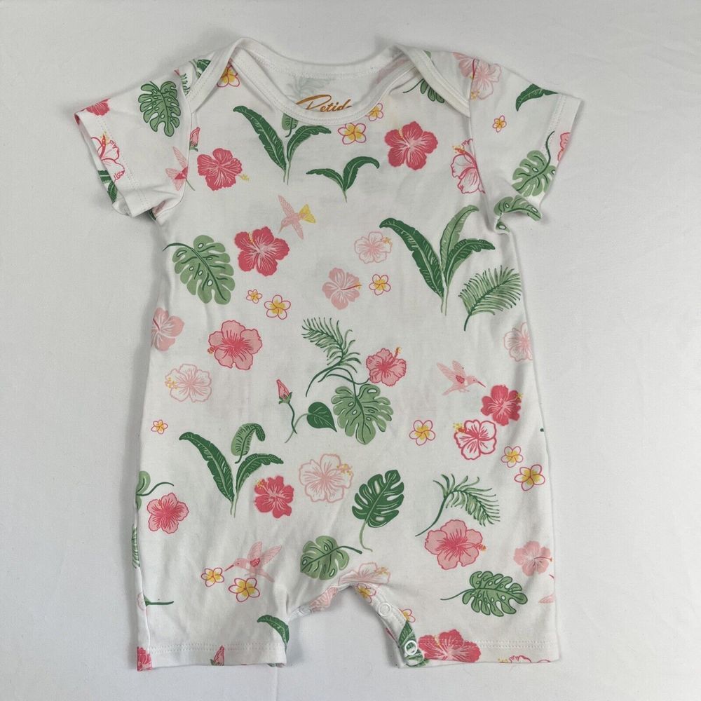 Petidoux Baby girl TROPICAL PARADISE BABY‎ ROMPER Size 6-9Months